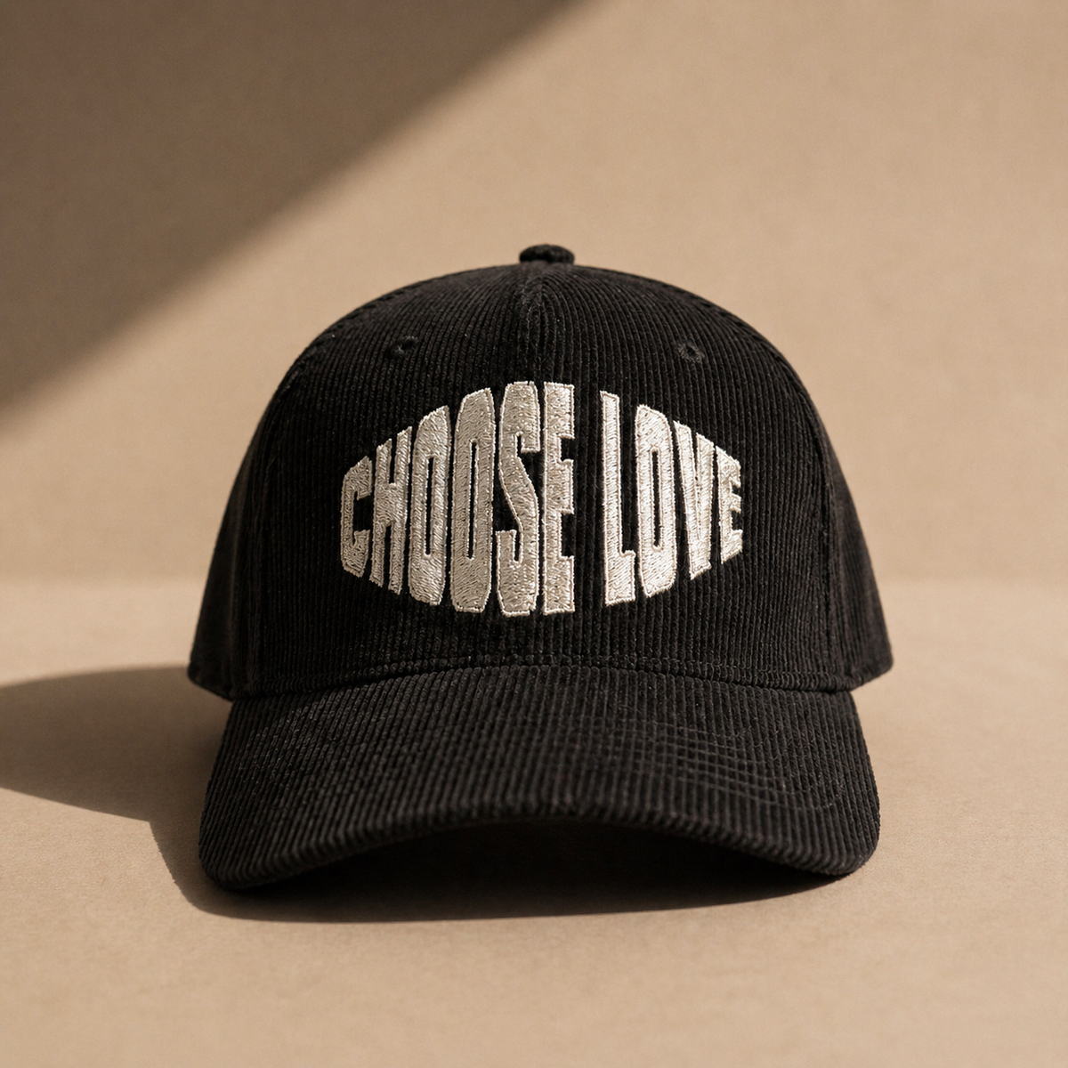 Choose Love Corduroy Trucker Cap