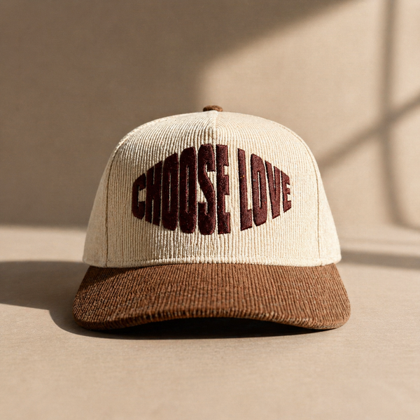 Choose Love Corduroy Trucker Cap